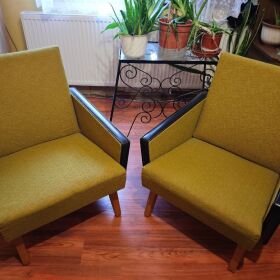 Zöld retro fotel pár együtt eladó