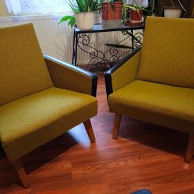 Zöld retro fotel pár együtt eladó